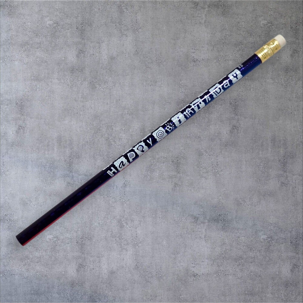 Lot 87 Vintage Atlas Foil Happy Birthday Pencils Made USA Teacher Classroom Gift - Picture 3 of 5